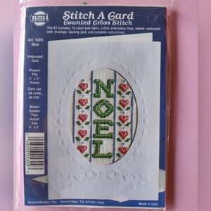 3/$20💗NMI Needle Magic Inc Stitch A Card Art. 5309 Noel